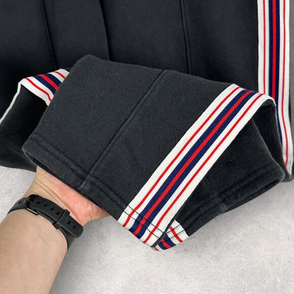 Aritzia TNA Iconic Fleece Sweatpants Side Stripe Size Small Retro Joggers Black - Picture 6 of 14